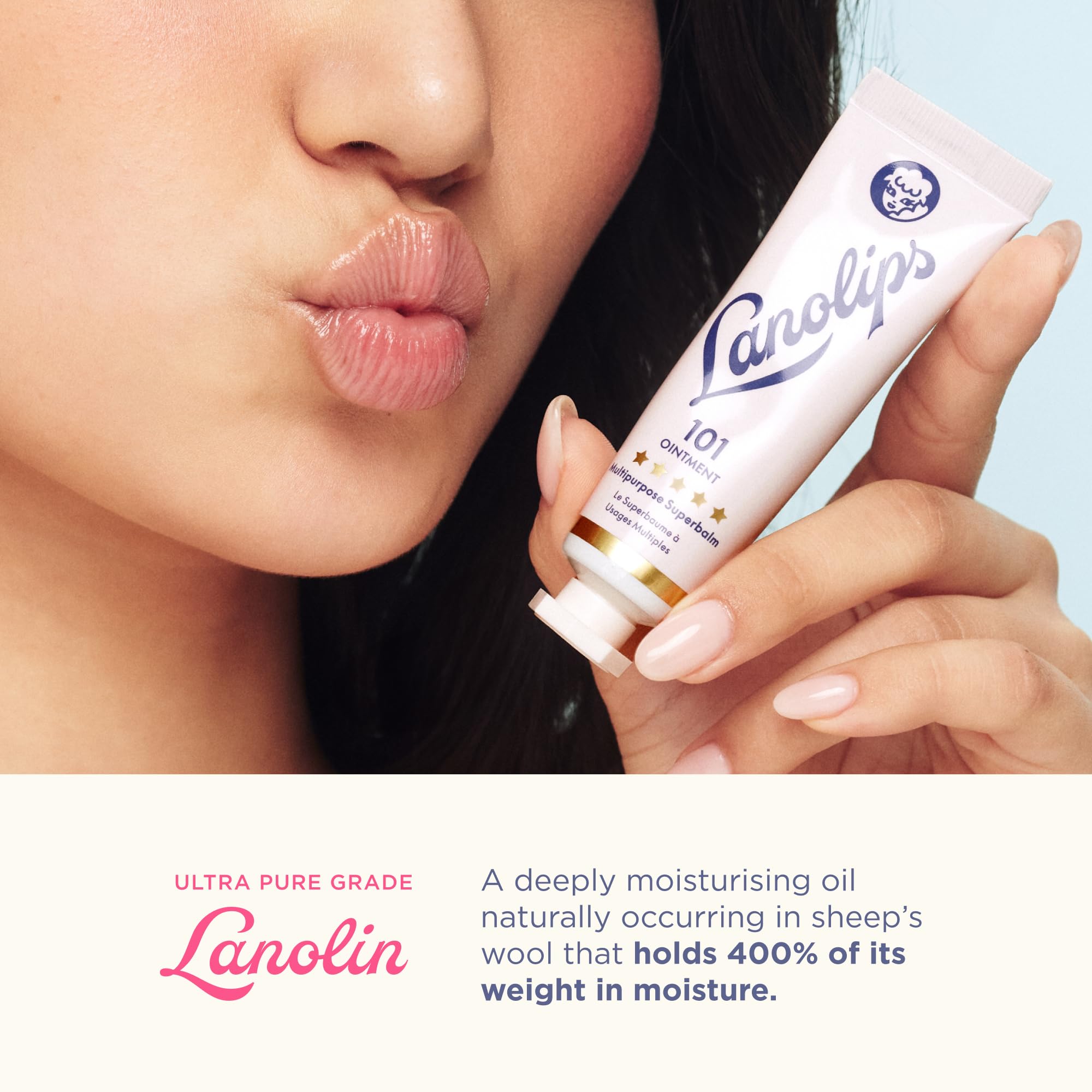 Lanolips Hydration Heroes Set – 101 Ointment (0.52 oz) + 101 Dry Skin Super Cream (2.02 oz), Ultra-Hydrating Lanolin Balm & Whipped Body Moisturizer for Dry Lips, Skin & Cuticles - Image 4