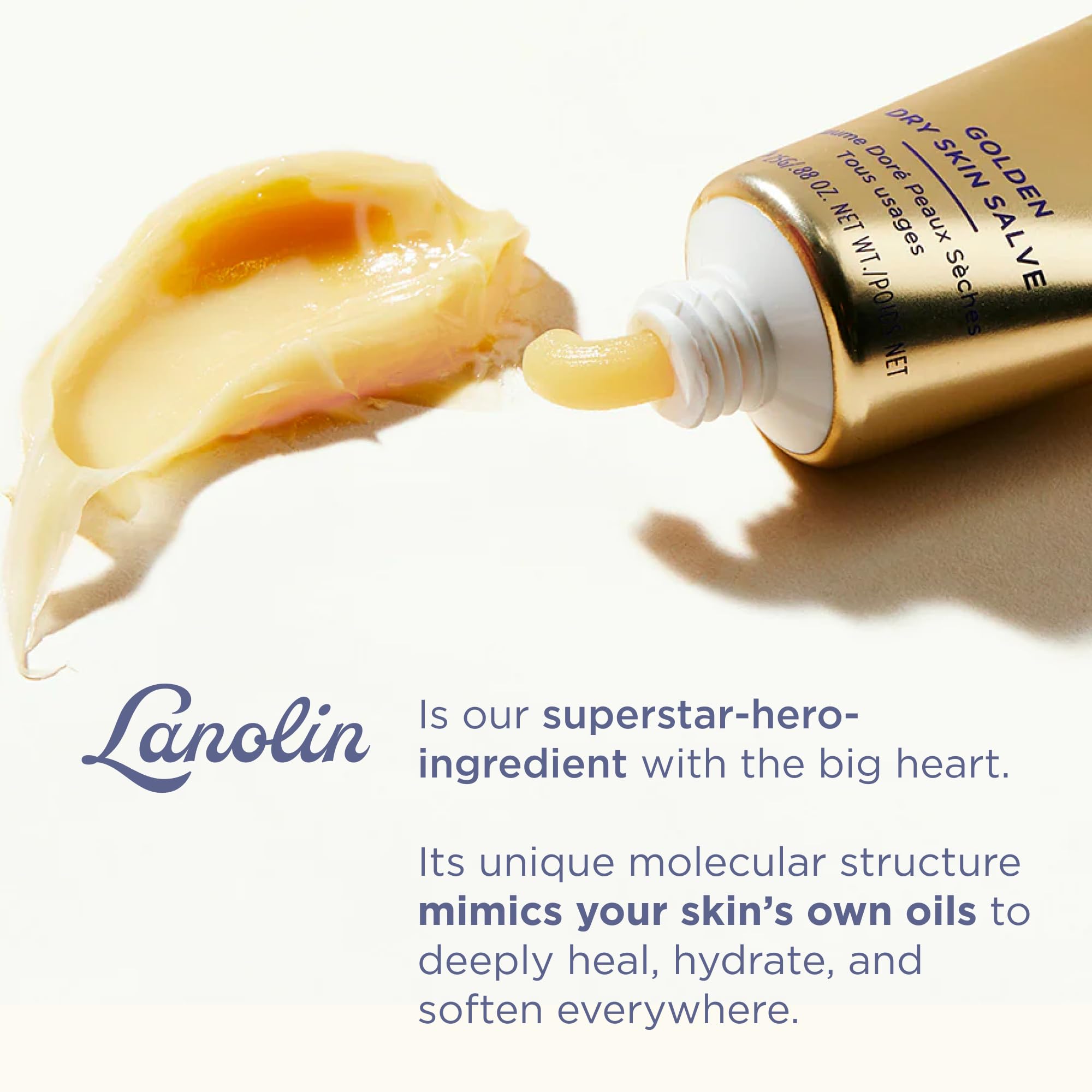 Lanolips Moisture Rescue Duo – Everywhere Cream (85ml) + Golden Dry Skin Salve (25g) – Multi-Purpose Lanolin Moisturizers for Face, Body & Hands - Image 4